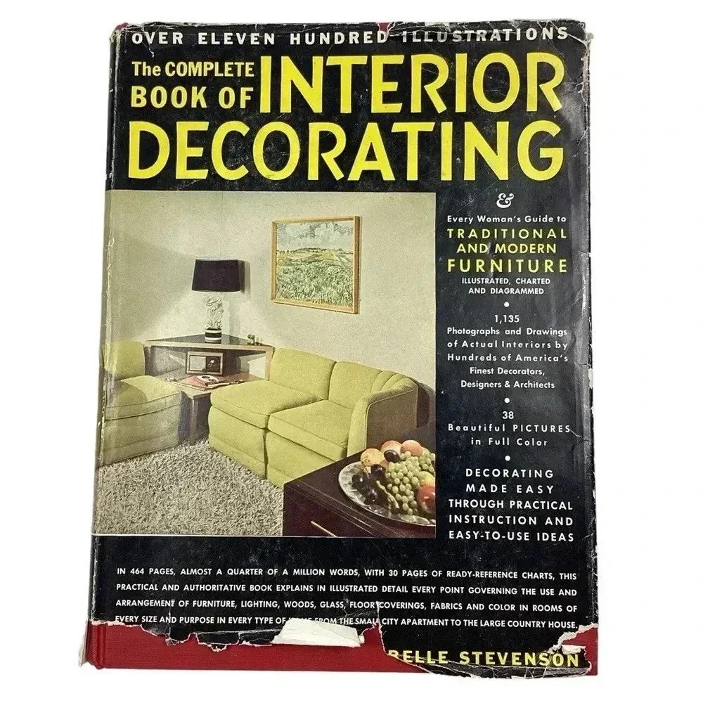 Vintage 1951 interior decorating hardcover book